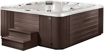 Brown Hot Tub With 2 Steps